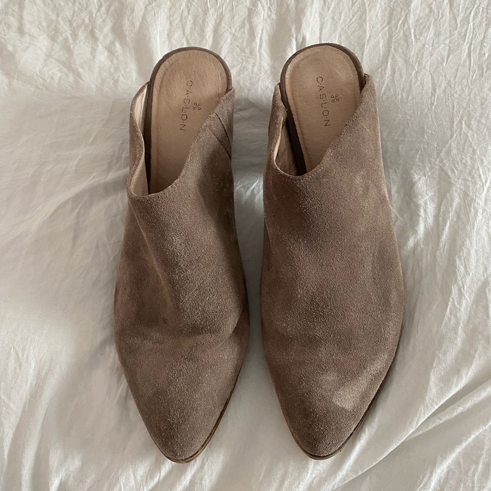 CASLON Brown Suede Mules